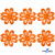 Кружево гипюр "Ромашка" 0575-1169, шир. 25 мм/уп.13,7 м, цвет 8225-оранжевый - купить в Улан-Удэ. Цена: 289.76 руб.