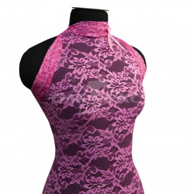 Кружевное полотно стрейч XD-WINE, 100 гр/м2, шир.150см, цвет розовый - купить в Улан-Удэ. Цена 1 851.10 руб.