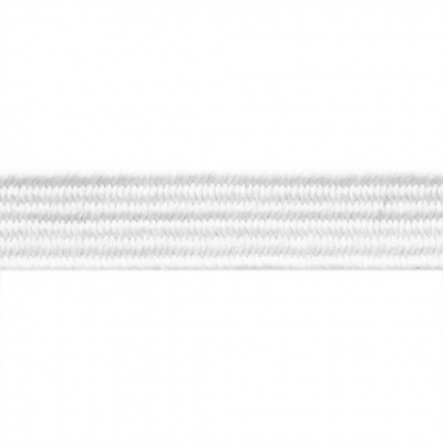 Резиновые нити с текстильным покрытием, шир. 6 мм (182 м/уп), цв.-белый - купить в Улан-Удэ. Цена: 705.59 руб.