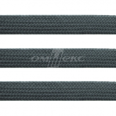 Шнур плетеный (плоский) d-12 мм, (уп.90+/-1м), 100% полиэстер, цв.272 - серый - купить в Улан-Удэ. Цена: 8.62 руб.