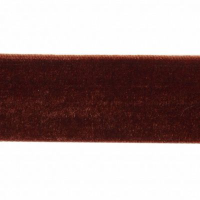 Лента бархатная нейлон, шир.25 мм, (упак. 45,7м), цв.120-шоколад - купить в Улан-Удэ. Цена: 981.09 руб.