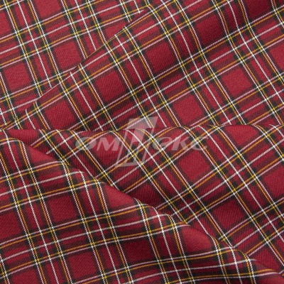 Ткань костюмная клетка 24379 2012, 230 гр/м2, шир.150см, цвет бордовый/бел/жел - купить в Улан-Удэ. Цена 539.74 руб.