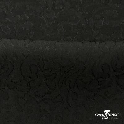 Ткань жаккард королевский, 100% полиэстр 180 г/м 2, шир.150 см, цв-черный - купить в Улан-Удэ. Цена 293.39 руб.