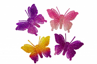 Бабочка декоративная пластиковая #12 - купить в Улан-Удэ. Цена: 7.09 руб.