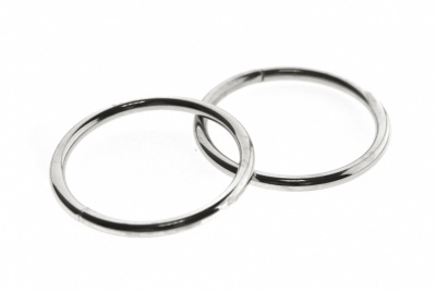 Кольцо металлическое №40 мм, цв.-никель - купить в Улан-Удэ. Цена: 4.45 руб.