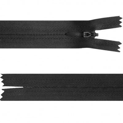 Молния потайная Т3, 18 см, полиэстер, цвет чёрный - купить в Улан-Удэ. Цена: 4.85 руб.