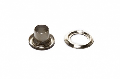 Люверсы металлические "ОмТекс", блочка/кольцо, (3 мм) - цв.никель - купить в Улан-Удэ. Цена: 0.18 руб.