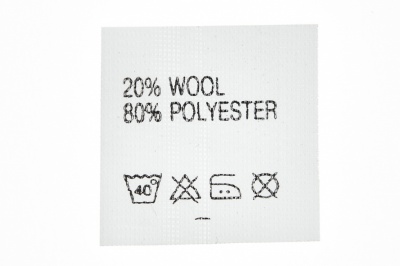 Состав и уход 20% wool 80% poliester - купить в Улан-Удэ. Цена: 64.21 руб.
