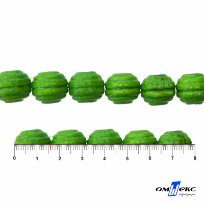 0309-Бусины деревянные "ОмТекс", 16 мм, упак.50+/-3шт, цв.019-зеленый - купить в Улан-Удэ. Цена: 62.22 руб.