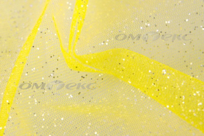 Сетка Глиттер, 40 гр/м2, шир.160см, цвет жёлтый - купить в Улан-Удэ. Цена 163.01 руб.