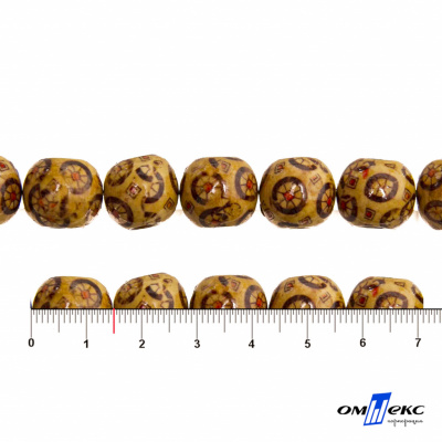0129-Бусины деревянные "ОмТекс", 15 мм, упак.50+/-3шт - купить в Улан-Удэ. Цена: 77 руб.