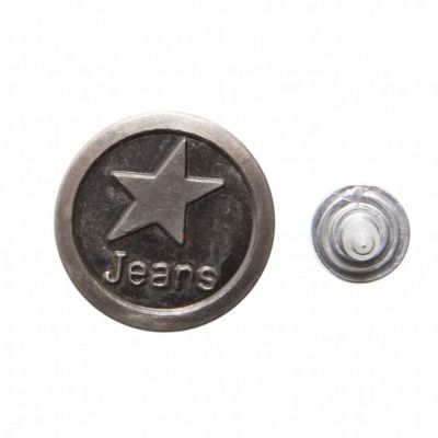 Пуговица джинсовая металлическая, 15 мм, в ассортименте - купить в Улан-Удэ. Цена: 1.62 руб.