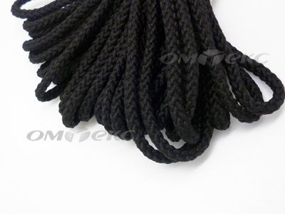 Шнур В-035 4 мм круп.плетение 100 м черный - купить в Улан-Удэ. Цена: 156.40 руб.
