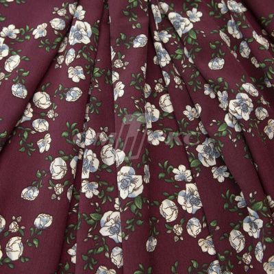 Плательная ткань "Фламенко" 3.3, 80 гр/м2, шир.150 см, принт растительный - купить в Улан-Удэ. Цена 317.46 руб.