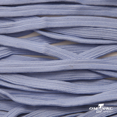 Шнур плетеный (плоский) d-12 мм, (уп.90+/-1м), 100% полиэстер, цв.259 - голубой - купить в Улан-Удэ. Цена: 8.62 руб.