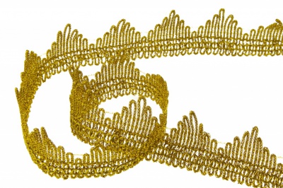 Тесьма металлизированная 8204, шир. 40 мм/уп. 13,7+/-1 м, цвет золото - купить в Улан-Удэ. Цена: 420.42 руб.