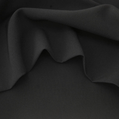 Костюмная ткань "Элис", 200 гр/м2, шир.150см, цвет чёрный - купить в Улан-Удэ. Цена 306.20 руб.