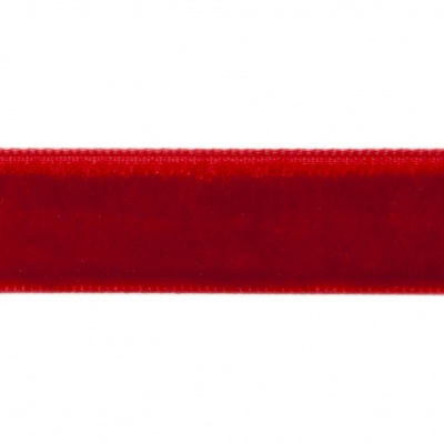 Лента бархатная нейлон, шир.12 мм, (упак. 45,7м), цв.45-красный - купить в Улан-Удэ. Цена: 392 руб.