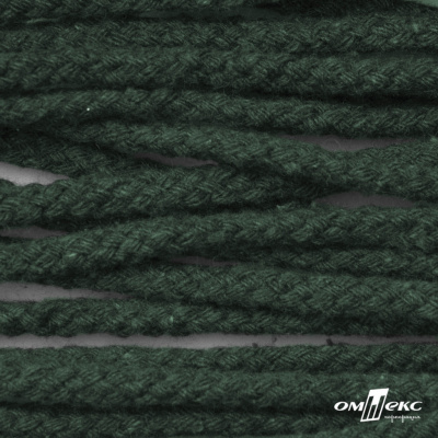 Шнур плетеный d-6 мм, 70% хлопок 30% полиэстер, уп.90+/-1 м, цв.1083-тём.зелёный - купить в Улан-Удэ. Цена: 588 руб.