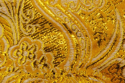 Ткань костюмная жаккард №12, 140 гр/м2, шир.150см, цвет жёлтый - купить в Улан-Удэ. Цена 383.29 руб.