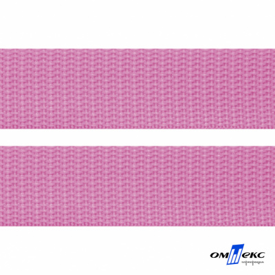 Розовый- цв.513 -Текстильная лента-стропа 550 гр/м2 ,100% пэ шир.20 мм (боб.50+/-1 м) - купить в Улан-Удэ. Цена: 318.85 руб.