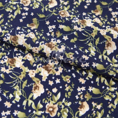 Плательная ткань "Фламенко" 1.1, 80 гр/м2, шир.150 см, принт растительный - купить в Улан-Удэ. Цена 241.49 руб.
