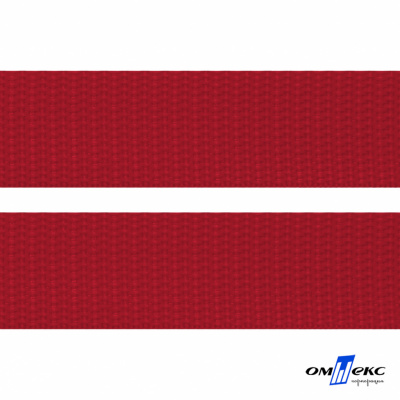 Красный- цв.171 -Текстильная лента-стропа 550 гр/м2 ,100% пэ шир.20 мм (боб.50+/-1 м) - купить в Улан-Удэ. Цена: 318.85 руб.