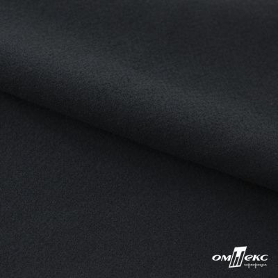 Трикотажное полотно "Капри" 100% полиэстр, 152см, 320 г/м2, чёрный, м - купить в Улан-Удэ. Цена 374 руб.