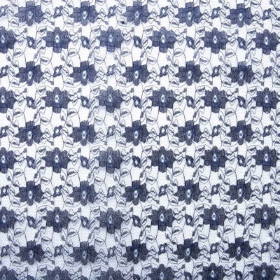 Кружевное полотно гипюр 10102, шир.150 см, цвет т.синий/dark blue - купить в Улан-Удэ. Цена 177.14 руб.