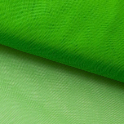 Фатин матовый 16-146, 12 гр/м2, шир.300см, цвет зелёный - купить в Улан-Удэ. Цена 112.70 руб.