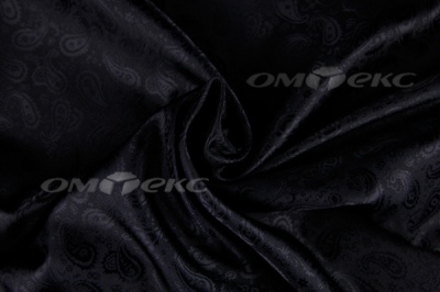 Ткань подкладочная жаккард Р14098, чёрный, 85 г/м2, шир. 150 см, 230T - купить в Улан-Удэ. Цена 166.45 руб.