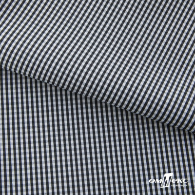Ткань сорочечная Клетка Виши, 115 г/м2, 58% пэ,42% хл, шир.150 см, цв.6-черный, (арт.111) - купить в Улан-Удэ. Цена 306.69 руб.