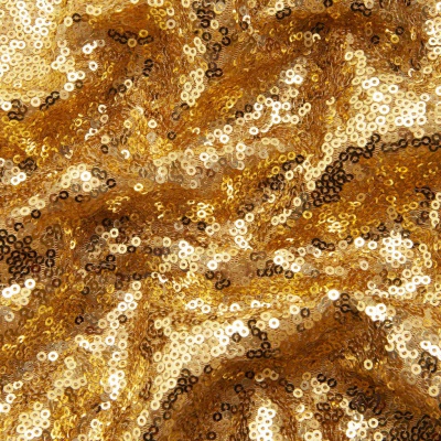 Сетка с пайетками №3, 188 гр/м2, шир.140см, цвет золотой - купить в Улан-Удэ. Цена 458.76 руб.
