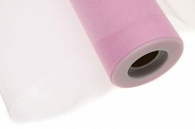 Фатин в шпульках 16-14, 10 гр/м2, шир. 15 см (в нам. 25+/-1 м), цвет розовый - купить в Улан-Удэ. Цена: 100.69 руб.