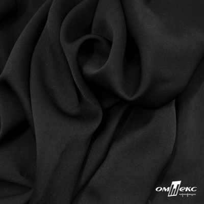 Ткань плательная Габриэль 100% полиэстер,140 (+/-10) гр/м2, шир. 150 см, цв. черный BLACK - купить в Улан-Удэ. Цена 248.37 руб.