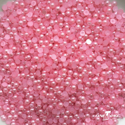 0404-5146G-Полубусины пластиковые круглые "ОмТекс", 4 мм, (уп.50гр=2500+/-10шт), цв.101-св.розовый - купить в Улан-Удэ. Цена: 63.50 руб.