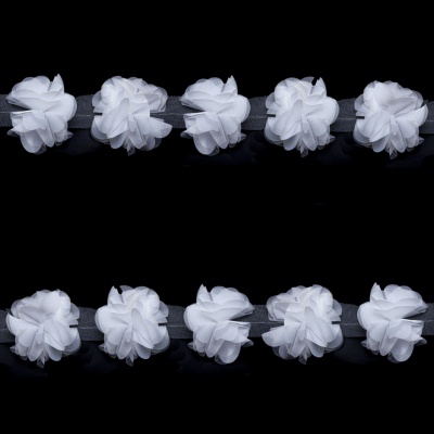 Тесьма плетеная "Рюш", упак. 9,14 м, цвет белый - купить в Улан-Удэ. Цена: 46.82 руб.