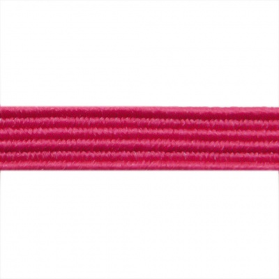 Резиновые нити с текстильным покрытием, шир. 6 мм ( упак.30 м/уп), цв.- 84-фуксия - купить в Улан-Удэ. Цена: 155.22 руб.