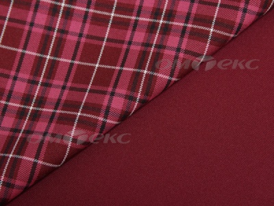 Ткань костюмная клетка 25577 2030, 230 гр/м2, шир.150см, цвет бордовый/св.борд/ч/бел - купить в Улан-Удэ. Цена 539.74 руб.
