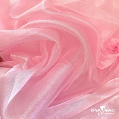 Ткань органза, 100% полиэстр, 28г/м2, шир. 150 см, цв. #47 розовая пудра - купить в Улан-Удэ. Цена 86.24 руб.