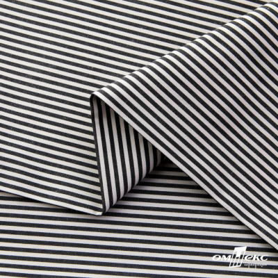 Ткань сорочечная Полоска Кенди, 115 г/м2, 58% пэ,42% хл, шир.150 см, цв.6-черный, (арт.110) - купить в Улан-Удэ. Цена 306.69 руб.
