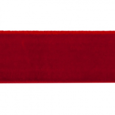 Лента бархатная нейлон, шир.25 мм, (упак. 45,7м), цв.45-красный - купить в Улан-Удэ. Цена: 991.10 руб.