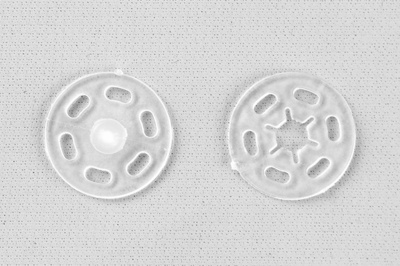Кнопки пришивные пластиковые 15 мм, блистер 24шт, цв.-прозрачные - купить в Улан-Удэ. Цена: 68.79 руб.
