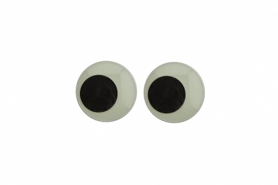 Глазки для игрушек, круглые, с бегающими зрачками, 10 мм/упак.50+/-2 шт, цв. -черно-белые - купить в Улан-Удэ. Цена: 35.20 руб.