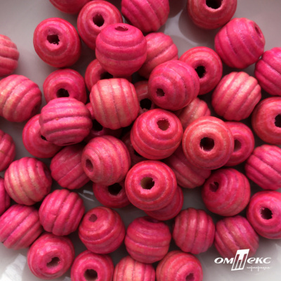 0309-Бусины деревянные "ОмТекс", 16 мм, упак.50+/-3шт, цв.023-розовый - купить в Улан-Удэ. Цена: 62.22 руб.