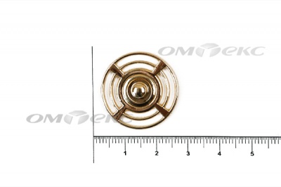 Кнопки пришивные №2 25 мм золото - купить в Улан-Удэ. Цена: 53.90 руб.