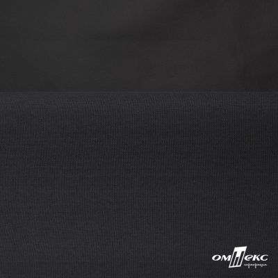 Курточная ткань "Милан", 100% Полиэстер, PU, 110гр/м2, шир.155см, цв. чёрный - купить в Улан-Удэ. Цена 340.23 руб.