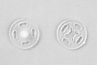 Кнопки пришивные пластиковые 13 мм, блистер 24шт, цв.-прозрачные - купить в Улан-Удэ. Цена: 62.27 руб.
