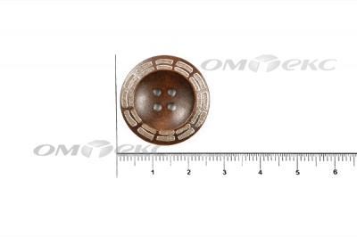Пуговица деревянная круглая №53 (25мм) - купить в Улан-Удэ. Цена: 3.68 руб.