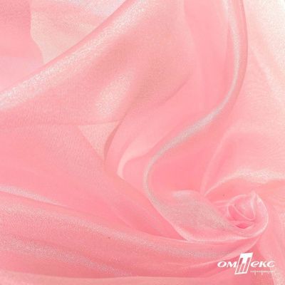 Ткань органза, 100% полиэстр, 28г/м2, шир. 150 см, цв. #47 розовая пудра - купить в Улан-Удэ. Цена 86.24 руб.